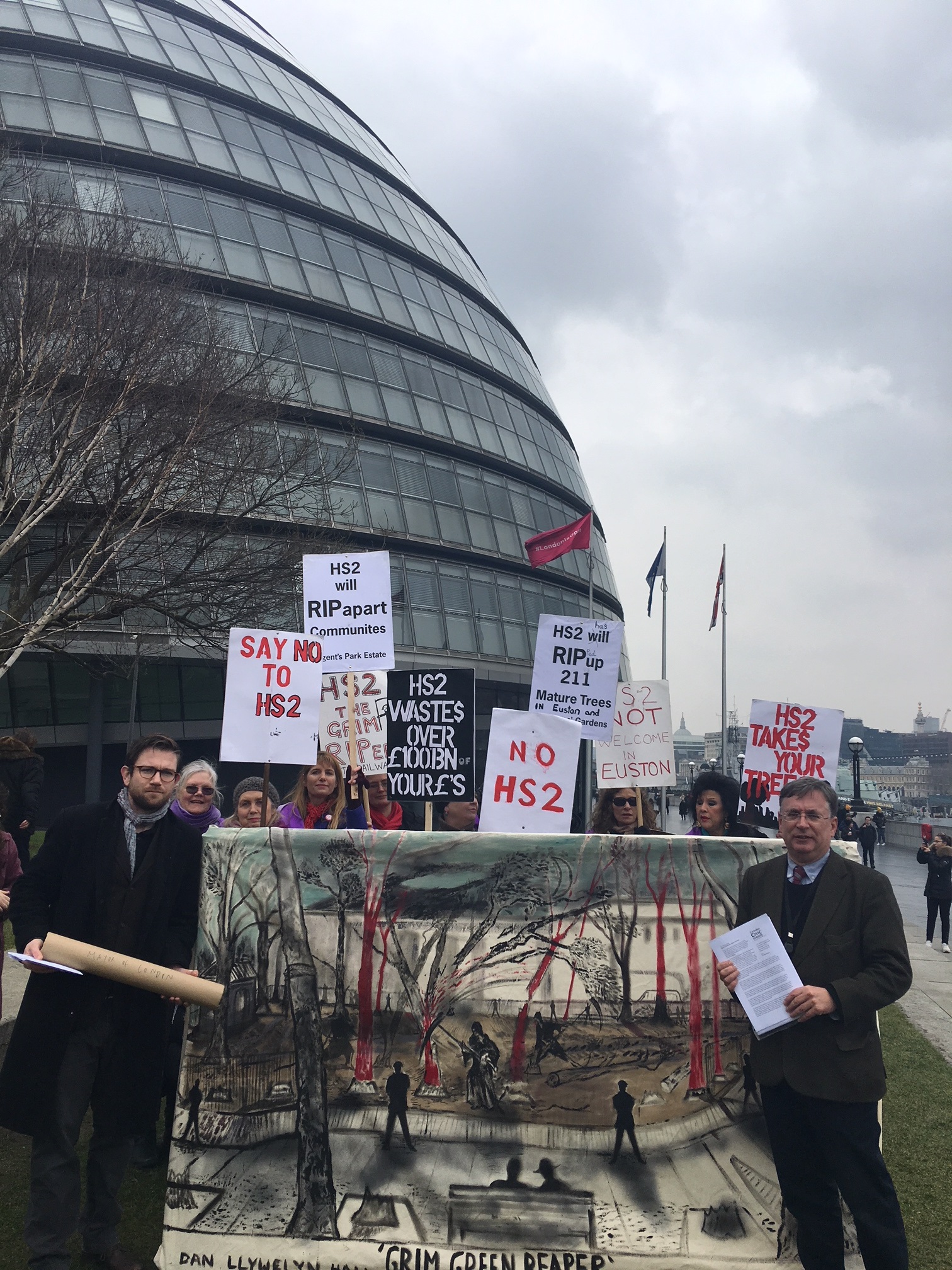 HS2 City Hall protest
